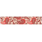 Paisley Red Ornament Texture Large Premium Plush Fleece Scarf  Back