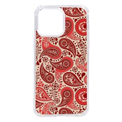 Paisley Red Ornament Texture Iphone 14 Pro Max Tpu Uv Print Case by nateshop