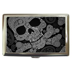 Paisley Skull, Abstract Art Cigarette Money Case by nateshop