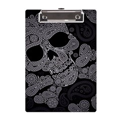 Paisley Skull, Abstract Art A5 Acrylic Clipboard by nateshop