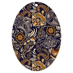 Paisley Texture, Floral Ornament Texture Uv Print Acrylic Ornament Oval by nateshop