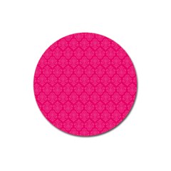 Pink Pattern, Abstract, Background, Bright Magnet 3  (round) by nateshop