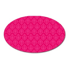 Pink Pattern, Abstract, Background, Bright Oval Magnet by nateshop