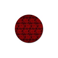 Red Floral Pattern Floral Greek Ornaments Golf Ball Marker (4 pack)