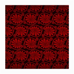 Red Floral Pattern Floral Greek Ornaments Medium Glasses Cloth (2 Sides)