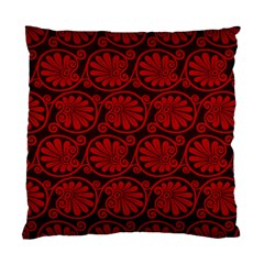 Red Floral Pattern Floral Greek Ornaments Standard Cushion Case (Two Sides)