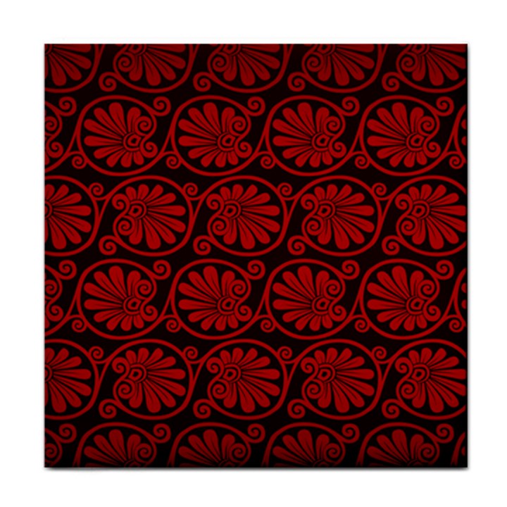 Red Floral Pattern Floral Greek Ornaments Face Towel