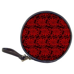 Red Floral Pattern Floral Greek Ornaments Classic 20-CD Wallets