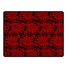 Red Floral Pattern Floral Greek Ornaments Fleece Blanket (small) by nateshop