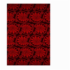 Red Floral Pattern Floral Greek Ornaments Large Garden Flag (Two Sides)