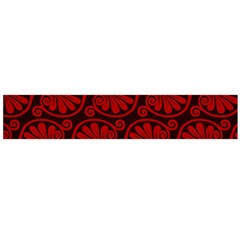 Red Floral Pattern Floral Greek Ornaments Large Premium Plush Fleece Scarf 