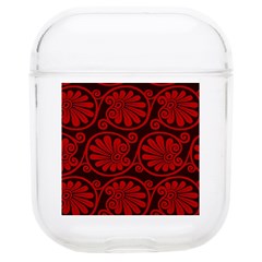 Red Floral Pattern Floral Greek Ornaments Soft TPU AirPods 1/2 Case