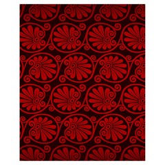 Red Floral Pattern Floral Greek Ornaments Drawstring Bag (small)
