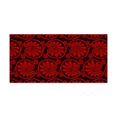 Red Floral Pattern Floral Greek Ornaments Yoga Headband by nateshop