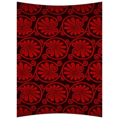 Red Floral Pattern Floral Greek Ornaments Back Support Cushion