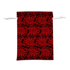 Red Floral Pattern Floral Greek Ornaments Lightweight Drawstring Pouch (S)