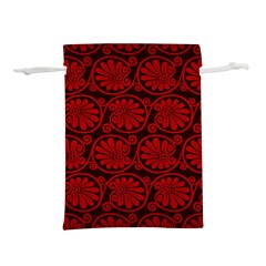 Red Floral Pattern Floral Greek Ornaments Lightweight Drawstring Pouch (L)