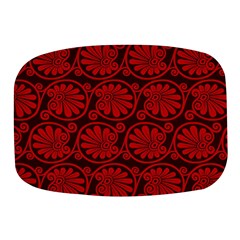 Red Floral Pattern Floral Greek Ornaments Mini Square Pill Box by nateshop