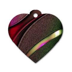 Flower Patterns Pattern Beige Green Dog Tag Heart (one Side) by Proyonanggan