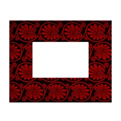 Red Floral Pattern Floral Greek Ornaments White Tabletop Photo Frame 4 x6 