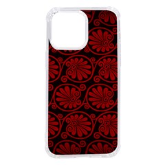 Red Floral Pattern Floral Greek Ornaments Iphone 14 Pro Max Tpu Uv Print Case by nateshop