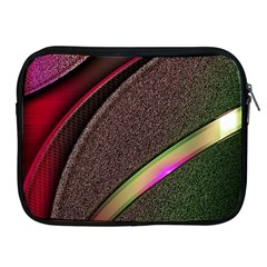 Texture Abstract Curve  Pattern Red Apple Ipad 2/3/4 Zipper Cases