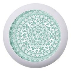 Round Ornament Texture Dento Box With Mirror