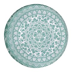 Round Ornament Texture Round Glass Fridge Magnet (4 Pack) by nateshop
