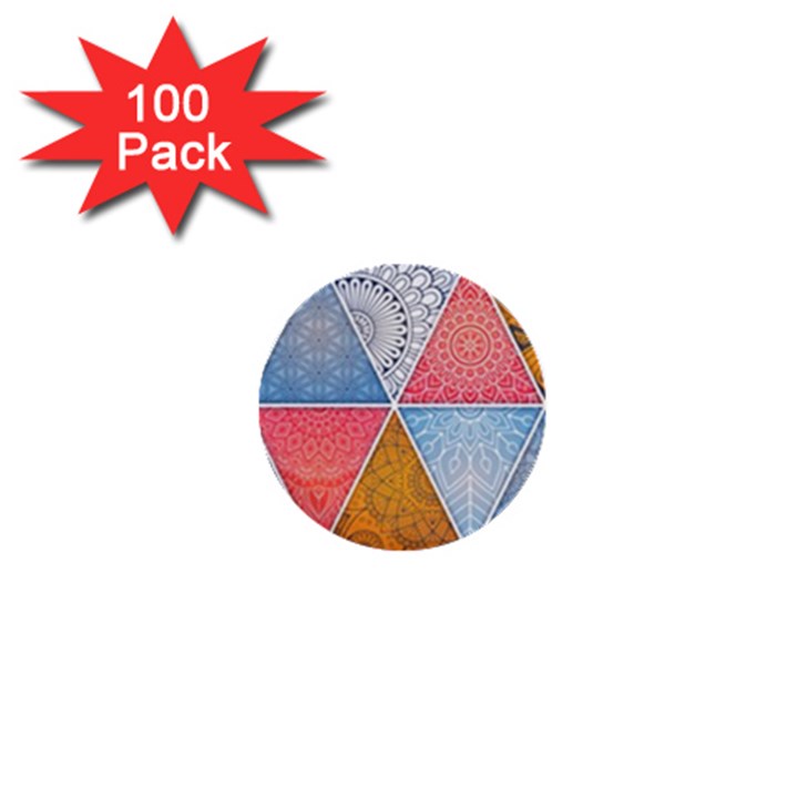 Texture With Triangles 1  Mini Buttons (100 pack) 