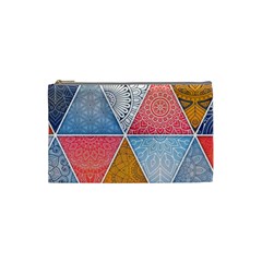 Texture With Triangles Cosmetic Bag (small) by nateshop