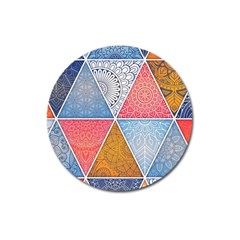 Texture With Triangles Magnet 3  (round) by nateshop