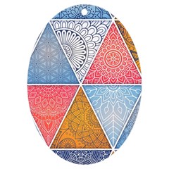 Texture With Triangles Uv Print Acrylic Ornament Oval