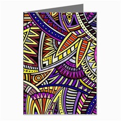 Violet Paisley Background, Paisley Patterns, Floral Patterns Greeting Card by nateshop