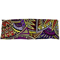 Violet Paisley Background, Paisley Patterns, Floral Patterns Body Pillow Case (dakimakura) by nateshop