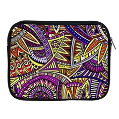 Violet Paisley Background, Paisley Patterns, Floral Patterns Apple Ipad 2/3/4 Zipper Cases