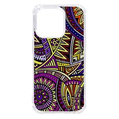 Violet Paisley Background, Paisley Patterns, Floral Patterns Iphone 14 Pro Tpu Uv Print Case