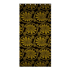 Yellow Floral Pattern Floral Greek Ornaments Shower Curtain 36  X 72  (stall)  by nateshop