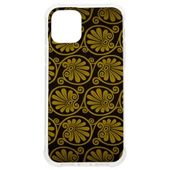 Yellow Floral Pattern Floral Greek Ornaments Iphone 12/12 Pro Tpu Uv Print Case by nateshop