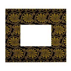 Yellow Floral Pattern Floral Greek Ornaments White Wall Photo Frame 5  X 7  by nateshop