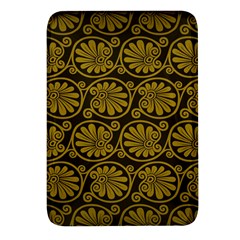 Yellow Floral Pattern Floral Greek Ornaments Rectangular Glass Fridge Magnet (4 Pack) by nateshop