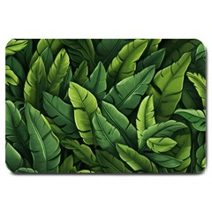 Green Leaves Large Doormat by goljakoff