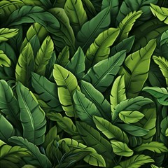 Green Leaves Play Mat (square) by goljakoff