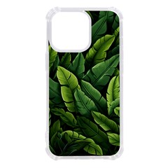 Green Leaves Iphone 13 Pro Tpu Uv Print Case by goljakoff