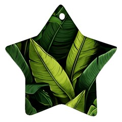 Banana Leaves Pattern Ornament (star) by goljakoff