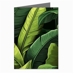 Banana Leaves Pattern Greeting Cards (pkg Of 8) by goljakoff