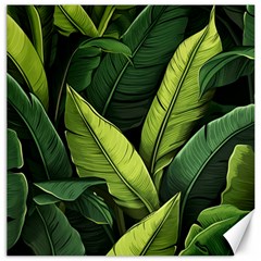 Banana Leaves Pattern Canvas 12  X 12 