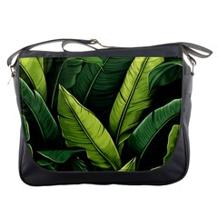 Banana Leaves Pattern Messenger Bag by goljakoff