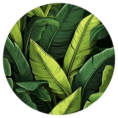 Banana Leaves Pattern Round Trivet by goljakoff