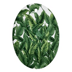 Tropical leaves Ornament (Oval)