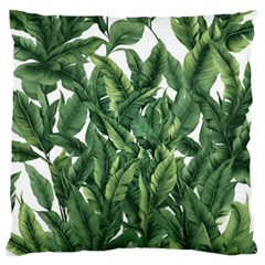 Tropical Leaves Standard Premium Plush Fleece Cushion Case (two Sides) by goljakoff